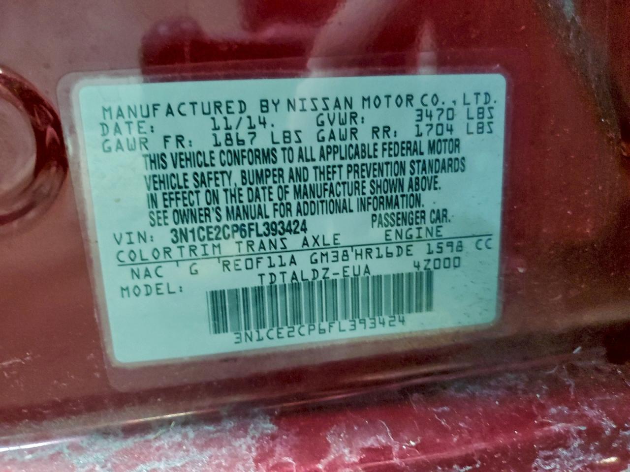 Nissan Versa S Image 9