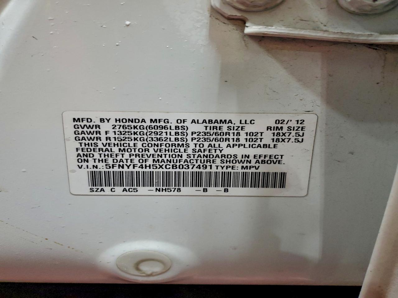 Honda Pilot Exl Image 13